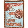 thumbnail image 3 of Basketball Blanket Just A Girl Who Loves Basketball Decor Throw Blanket Super Warm Soft Plush Fleece Flannel Sport Theme Blanket Gifts for Girls Boys Winter Couch Bedding for Baby Kids Women 60"X80", 3 of 6
