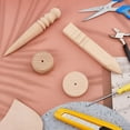 thumbnail image 3 of 4Pcs 4 Styles Wooden Leather Edge Burnisher Wood Polishing Sanding Tools for Smooth PU Leather Trim Handmade Trimmings Grinding Supplies for Belts Shoe Craft, 3 of 5