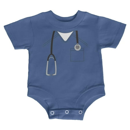 Halloween Doctor Scrubs Costume Soft Baby Crewneck One Piece