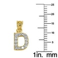 thumbnail image 2 of Genuine 14k Yellow Gold 0.59" Cubic Zirconia CZ Initial Letter D Pendant Necklace 16", 18", 20", 22" Trendy Charm Initial Necklaces for Women, 2 of 8