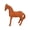Orange-red, variant on Hand Carved Brownish-yellow Horse Statue - Rustic Resin Farmhouse Decor for Home & Garden