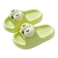 thumbnail image 5 of Staki Toddler Slides Boys Cloud Slides for Kid Shower Slippers Bathroom Pool Sandals Boys Comfy Thick Sole Slippers Summer Non-Slip Beach Shoes(Green,12 Little Kid), 5 of 6