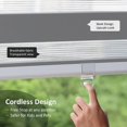 thumbnail image 3 of LUCKUP Cordless Zebra Blinds Roller Shades for Window-Dual Layer Sheer Blinds Light Control with Valance Day Night Privacy Light Filtering Fabric, 30" W x 72" H, Dark Grey, 3 of 7