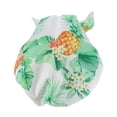 thumbnail image 4 of Cateissary Gorros de ducha Estampado de flores Banda elástica resistente al agua Dobladillo Gorro rizado universal grueso Accesorios de salón Juegos de accesorios de baño Piña, 4 of 6