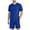 Blue, variant on Mens Athletic 2 Piece Outfits Set Short Sleeve Crewneck T Shirt and Shorts Outfits Summer Casual Suits Slim Fit Running Gym Workout Tracksuit for Men