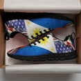 thumbnail image 3 of Filipino American Flag Running Shoes Sneakers Mesh Black Size 10.5, 3 of 5