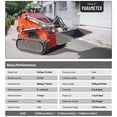 thumbnail image 4 of HUAYEE HY480C Mini Skid Steer Loader 23HP V-Twin Gas Engine - Tracked, Stand-On, Triple Pump Triple Valve - w/ Pallet Forks & Delivery/Unloading Included, 4 of 17