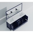 thumbnail image 4 of 84 In. W Navy Blue Bath Vanity With Marble Countertop And 34 Mirrors - Soft Close, 2 Cabinets, 14 Drawers, Stain Scratch Finish & , Interior Open Cabinet Shelf, 4 of 7