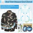 thumbnail image 3 of Cooling Fan Jacket for Men Women - Battery Powered 3 Speed Control Air Conditioned Shirt Cool Clothing for MS Hot Weather, 3 of 5