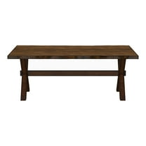 Mav Solid Wood Rectangle Coffee Table, Walnut