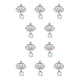 thumbnail image 2 of Qarigey 10 Uds. De botones a presión de diamantes de imitación a la moda, colgantes dorados para disfraces DIY, broche para decoración de Ropa, zapatos y accesorios Miscelánea Tipo 13, 2 of 6