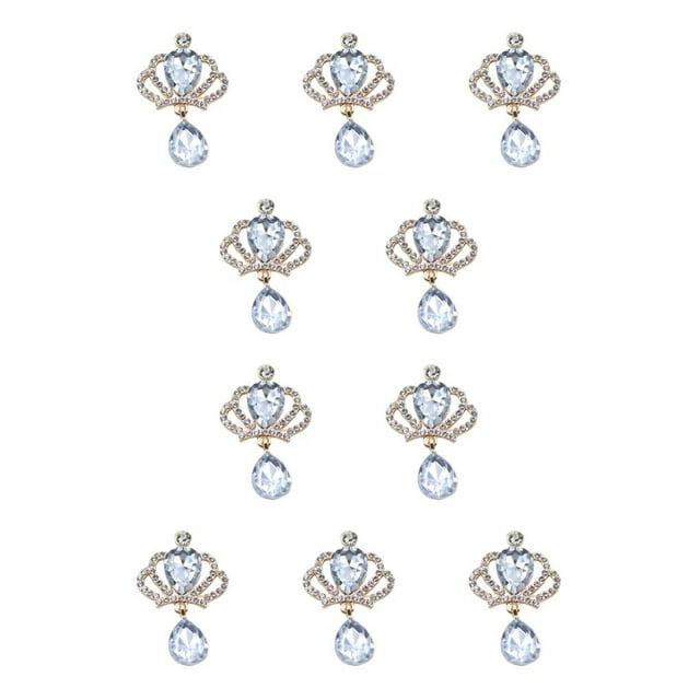 braveheart 10pcs Fashion Mixed Color Rhinestone Snap Buttons Costume Pendants Clasp Wedding Jewelry Accessories Brooch Base Type 1 Type 13