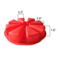 thumbnail image 2 of Round Silicone Baking 8 Triangle Cavity Cake Pan Mold Silicone Portion Cake Molds Pizza Pan Cake Molds Random Color, 2 of 4