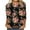Red, variant on Women Summer Tops Shirts Women's Fashion Three Quarter Sleeve Retro Round Neck Printed Loose Blouse
