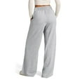 thumbnail image 3 of Wide Leg Sweatpants Female Baggy Drawstring Elastic High Waisted Palazzo Lounge Pants Light Gray XXL, 3 of 5