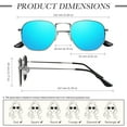 thumbnail image 4 of Sunier Polarized Fashion Trendy Sunglasses Women Men Ultralight Hexagon Metal Shades, 4 of 9