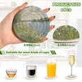 thumbnail image 3 of 6 Coil Coasters 3.94x3.94x0.24 Inch Water Coasters Drink Coasters with Cup Holders Absorbent Coasters Heat Resistant for Bar Protection Oil Painting Lake, 3 of 7
