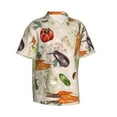 thumbnail image 2 of Fotbe Cute Vegetables Hawaiian Shirt For Men Unisex Summer Beach Casual Short Sleeve Cotton Linen Button Down Shirts-X-Large, 2 of 9
