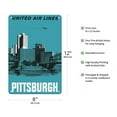 thumbnail image 2 of Pittsburgh Pennsylvania USA - United Air Lines - Allegheny and Monongahela Rivers - Vintage Airline Travel Poster by Alf Maggee c.1959 - 8 x 12 inch Vintage Metal Tin Sign, 2 of 4