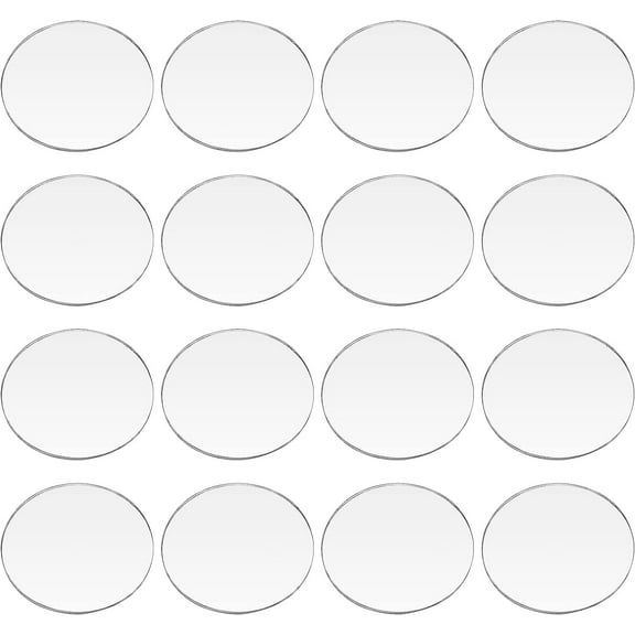 30 Pcs Clear Circles Acrylic Sheet 2 inch Circular Miniature Bases Blanks Acrylic Disc Flat Round Acrylic Base for Miniatures Wargame Christmas Craft Keychain White