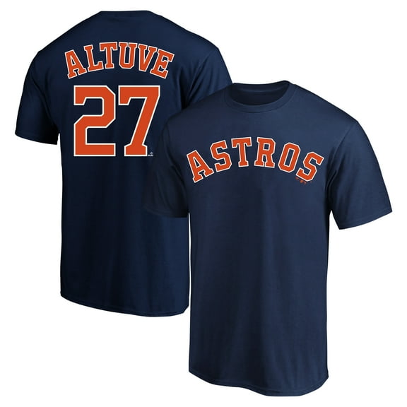 Men's Fanatics Jose Altuve Navy Houston Astros Big & Tall Name & Number T-Shirt