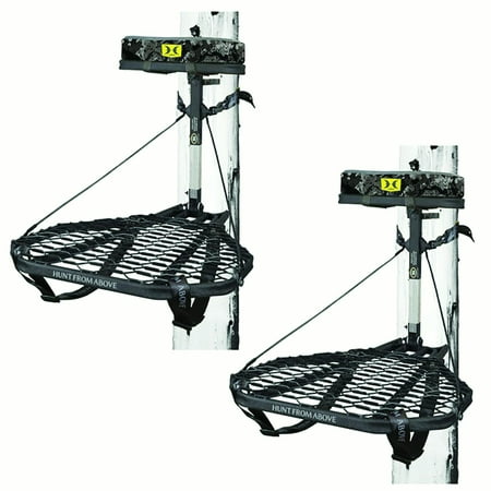 Hawk COMBAT Durable Steel Hunting Treestand & Full-Body Safety Harness (2
