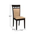 thumbnail image 3 of Side Dining Chairs Set | Provide Comfortable Lounging in Dining Room | Asian Hardwood with Tan Microfiber | Cut - Out Designs for Style, 3 of 3