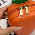 thumbnail image 7 of Crossbody Bag for Women, Carrot Fruit Shaped Shoulder Bag Purse with Removable Wide Strap Pu Leather Crossbody Bucket Bag Sports Bag for Daily Use, 7 of 7