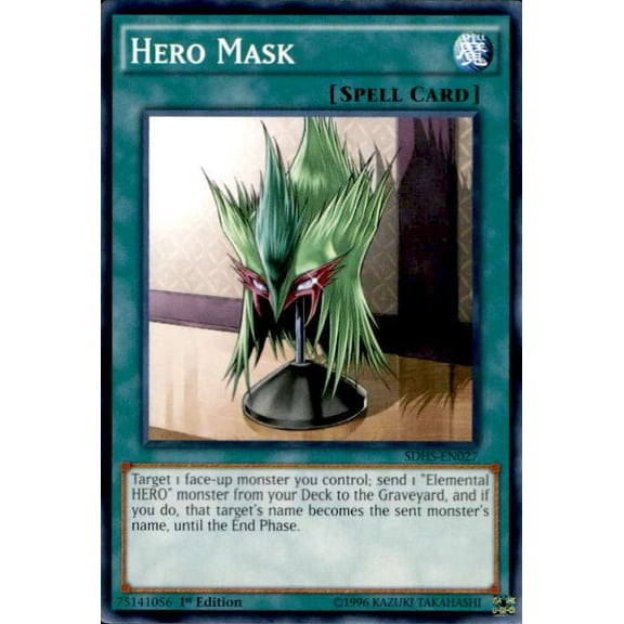 YuGiOh HERO Strike Structure Deck Common Hero Mask SDHS-EN027