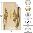 thumbnail image 5 of Spring Squirrel Flower Dish Towels Set of 4, Funny Washable Tea Towels Dishcloths Lint-Free 18x28 Inch Fast Drying for Home Kitchen Clean, 5 of 7