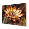thumbnail image 2 of Designart "Cactus Flower Orange Green II" Floral Cactus Metal Wall Decor, 2 of 5