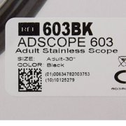 Adscope 603 2-HD Stethoscope, Black - 1 Count