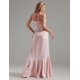 thumbnail image 2 of Vestido formal Tsukko Atractivo con volantes asimétricos y lentejuelas rosa, 2 of 5