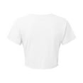 thumbnail image 5 of Tittly T Shirts for Women Tshirts Shirts Womens Casual Short Sleeve Tie Front Top Round Neck Summer Solid Color Crop Top T Shirt Going Out Tops Crop Tops White L, 5 of 5