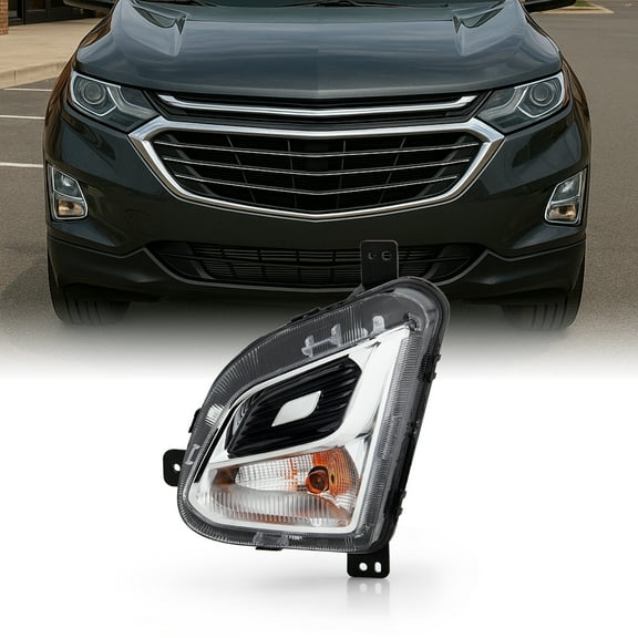 AKKON - Fits 2018 2019 2020 2021 Chevy Equinox [Halogen Type] Bumper Parking Lamp Fog Light Driver Left Side Replacement