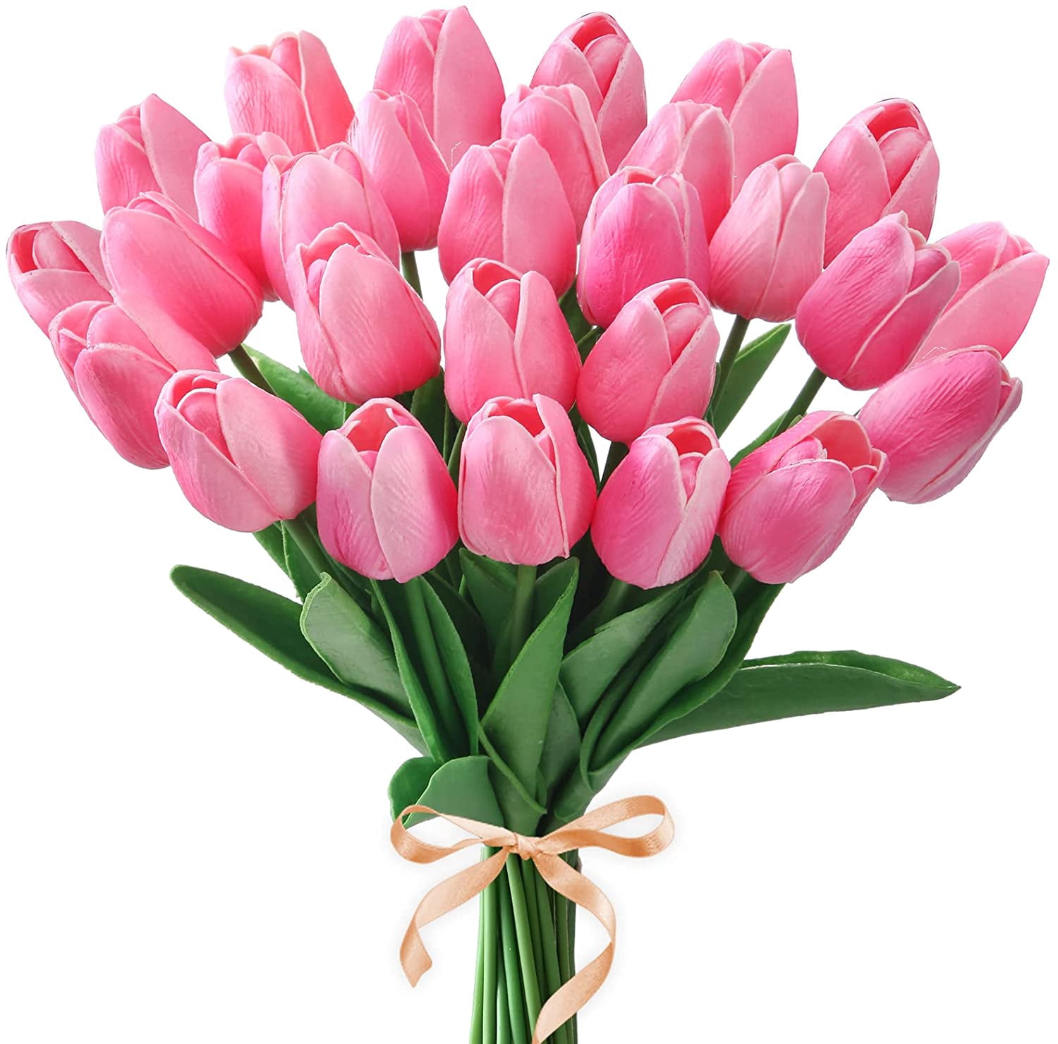 20PCS Tulips Artificial Flowers Real Touch Tulips Flowers for Decoration 13.5" Tulips Flowers Bulk Artificial Tulips Flowers for Vase Centerpieces Home Wedding Bouquet