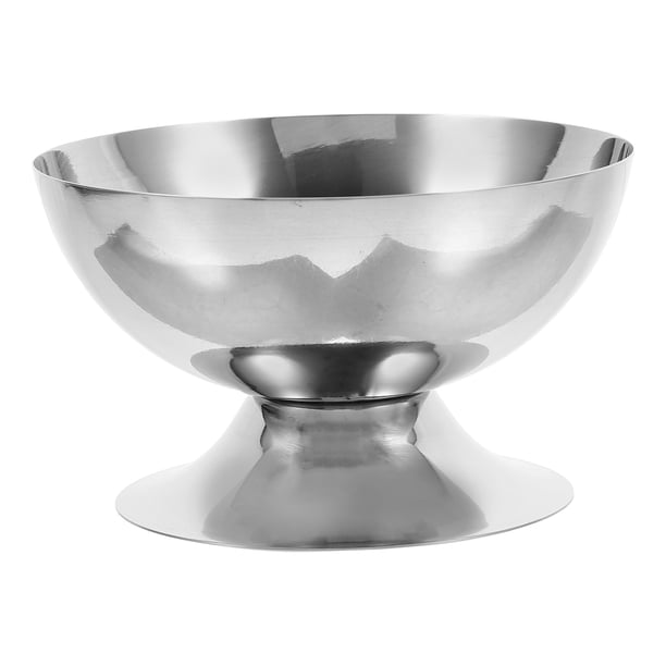 Taza para helado, taza redonda para yogur, cuenco para postre, cuenco para helado de acero inoxidable