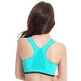thumbnail image 5 of SAYFUT Women's Zipfront Seamless Padded Racerback Sports Bra Running Gym Yoga Fitness High Impack Tops Tank, 5 of 7