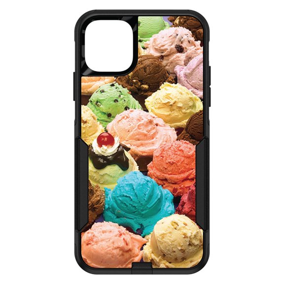 DistinctInk Custom SKIN / DECAL compatible with OtterBox Commuter for iPhone 11 Pro (5.8" Screen) - Ice Cream Scoops Cones