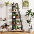 thumbnail image 4 of Gymax 5-Tier Modern Bookshelf Wooden Vertical Display Book Shelf for Small Space Gray & Natural, 4 of 10