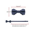 thumbnail image 3 of CORBATA DE PAPA INSPIRE CHIC, Corbatas de color sólido de varias capas, corbatas de moño preatadas para fiestas y bodas, azul marino, 3 of 4