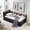 Black, variant on Demi Bonn Twin Size Upholstery Velvet Day Bed, Storage Headboard & Wireless Charging, 2 Drawers & LED Lights, Black