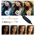 thumbnail image 4 of Andoer 3.5-inch LED Ring Light 5W 3 Colors 3800K-6800K Brightness Dimmable with Adjustable Stand 1/4 Mount Adapter Table Clamp for Video Streaming Lighting, 4 of 7