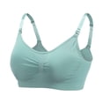 thumbnail image 2 of SkyAuks Nursing Bras, Pumping Bra Hands Free, Seamless Bras for Women, Wireless Full Coverage Push up Womens Sports Bra, Comfortable Everyday Bras, Dark Green(L), 2 of 7