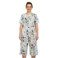thumbnail image 2 of HITIME Pijama para Mujer de Seda de Leche Talla L, Conjunto de Playera y Pantalón Tobillero, Tela Ultra Suave y Transpirable para Lounge o Dormir, 2 of 7