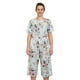thumbnail image 2 of HITIME Pijama para Mujer de Seda de Leche Talla XL, Conjunto de Playera y Pantalón Tobillero, Tela Ultra Suave y Transpirable para Lounge o Dormir, 2 of 7