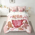thumbnail image 2 of Castle Fairy Gingerbread Man Candy Cane 7 Pieces Bedding Comforter Set for Kids Children Boys Girls,Merry Christmas Full Bedding Set Lightweight,Xmas Festival Theme Fitted Sheet Flat Sheet, 2 of 8