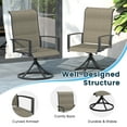 thumbnail image 2 of Vicllax 7 Pieces Patio Dining Set Outdoor Textilene Swivel Padded Chairs and Table Furniture Set, 2 of 10