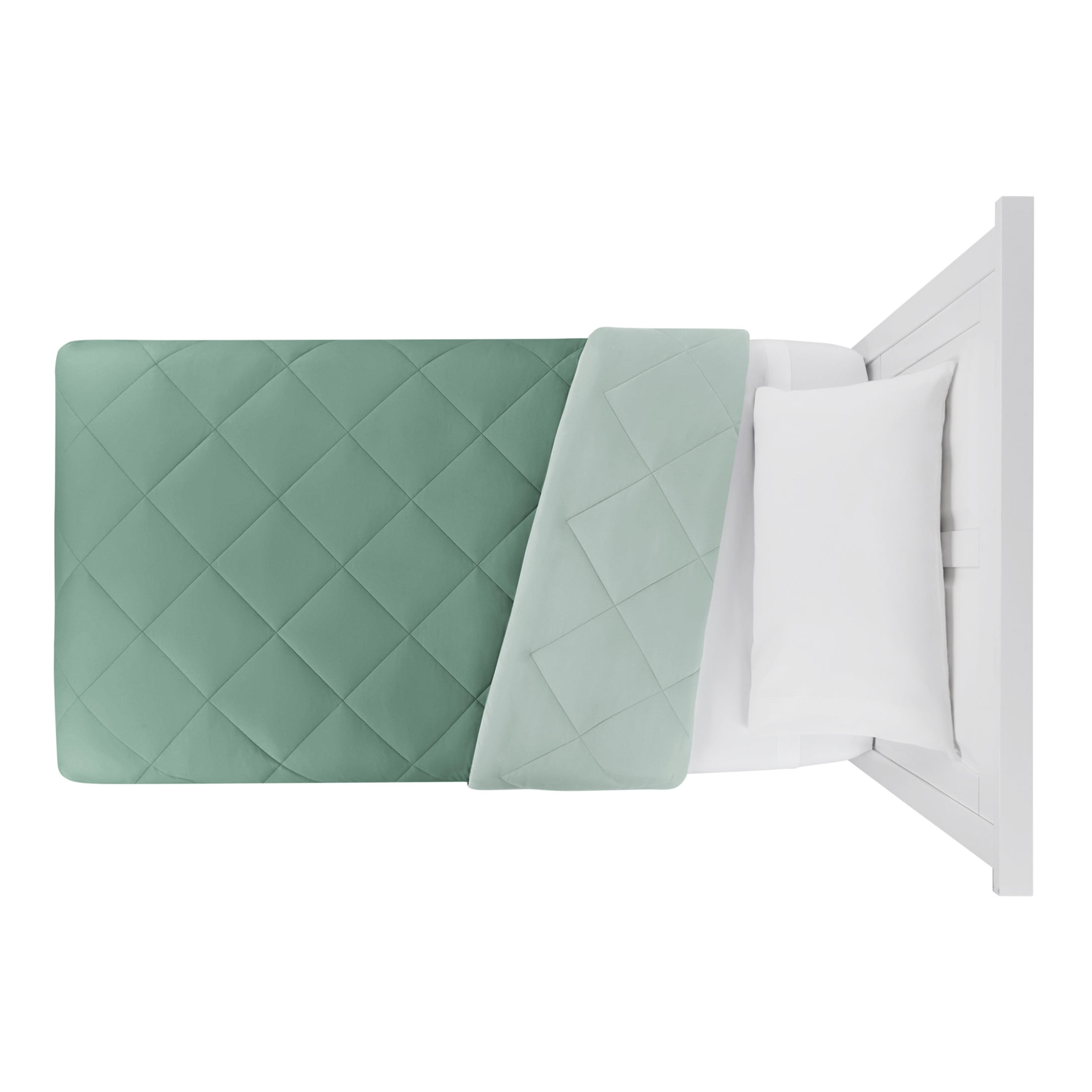 Mainstays Twin/Twin XL Comforter, All-Season Reversible Microfiber, Light Green