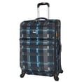 thumbnail image 2 of Lucas Designer Luggage Collection - 3 Piece Softside Expandable Ultra Lightweight Spinner Suitcase Set - Travel Set includes 20 Inch Carry On, 24 Inch & 28 Inch Checked Suitcases (Old School Navy), 2 of 6